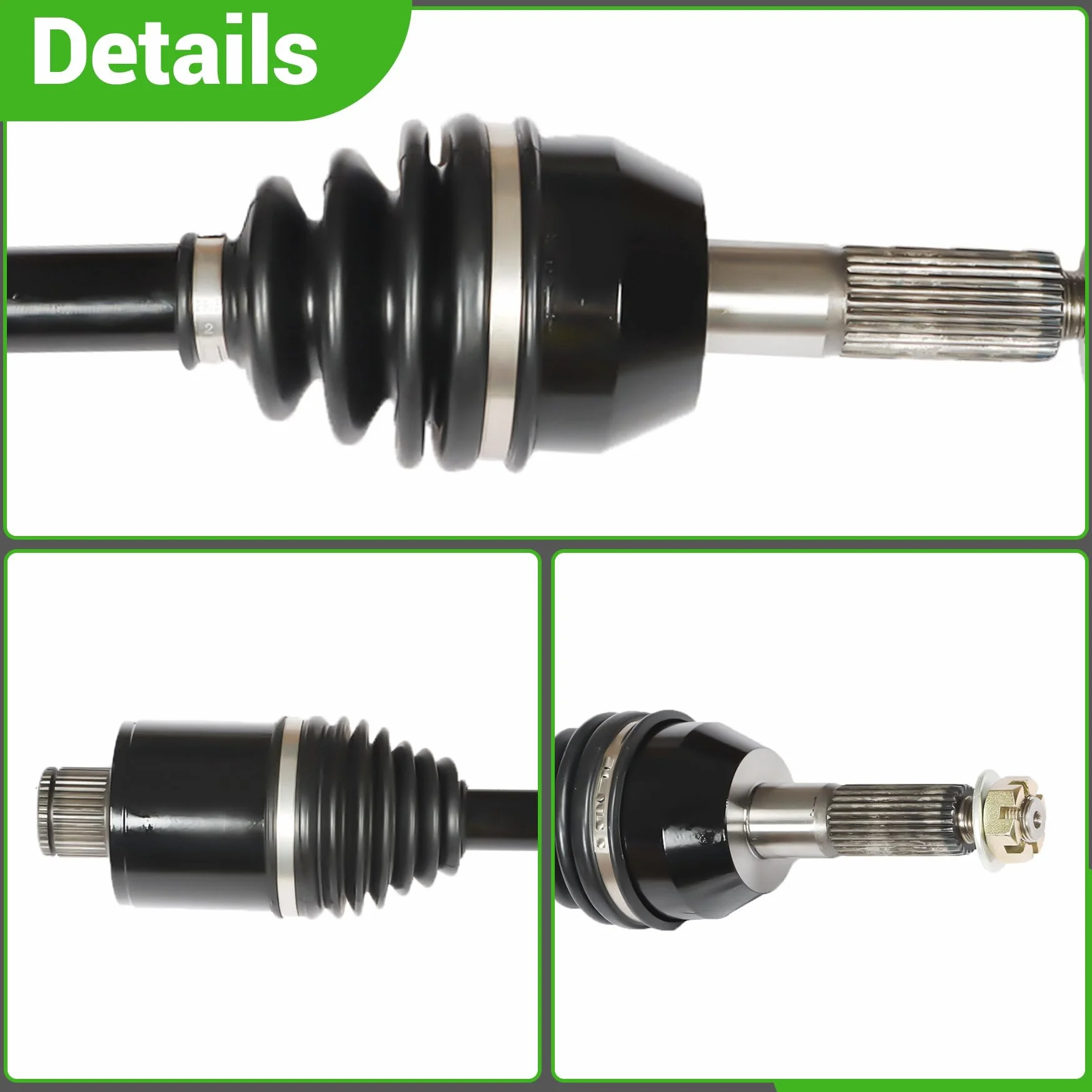 munirater Paquete de 2 ejes de transmisión trasero de alta resistencia para Polaris Sportsman 400 500 600 700 800 2003 2004 2005 1380240