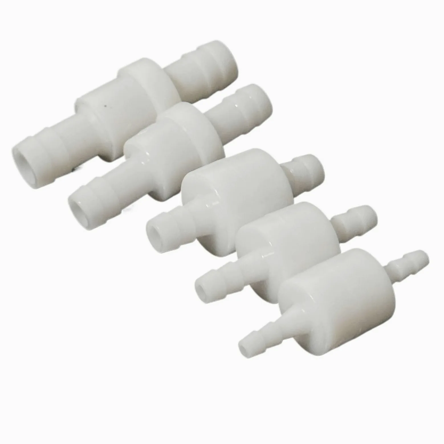 1 válvula de retención de plástico de 1 vía de 4 mm, 6 mm, 8 mm, 10 mm, 12 mm