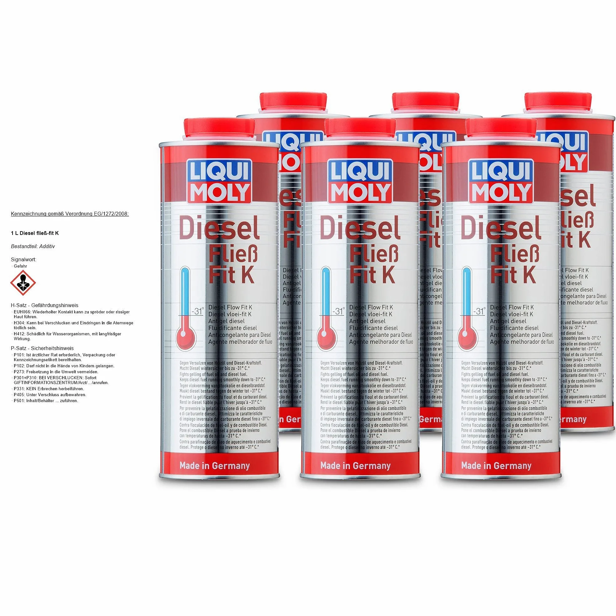 6 x Liqui Moly 5131 Diesel fließ de Fit K Winterfest combustible adicional additiv 1L
