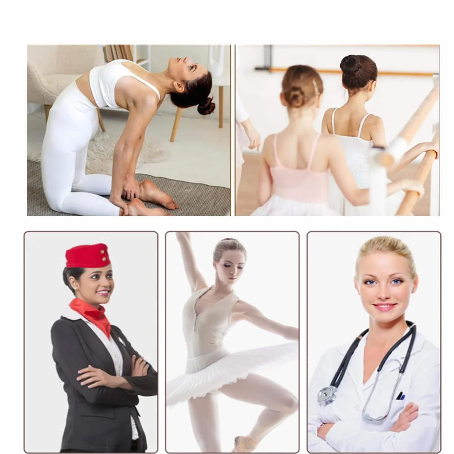 Redecilla Pelo 20 PCS Moño Niña con Horquillas en Forma de U, Elásticas para Ballet