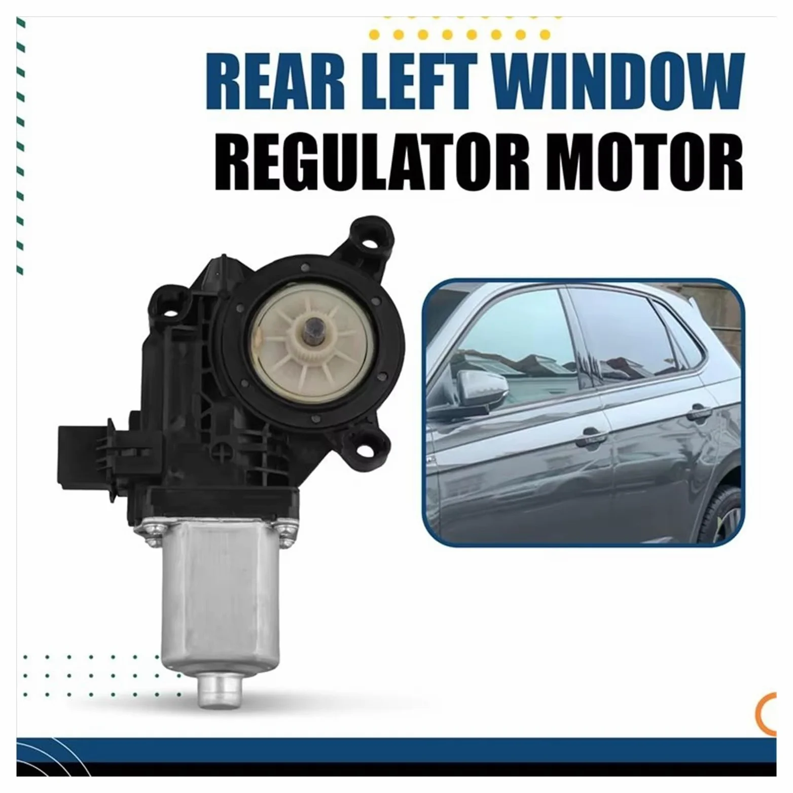Motor Elevador de Cristal para Polo 2011-2018 6R0959801 6R0959802 6R0959803 6R0959804 Motor Elevador de Ventana de Coche Motor limpiaparabrisas de Repuesto
