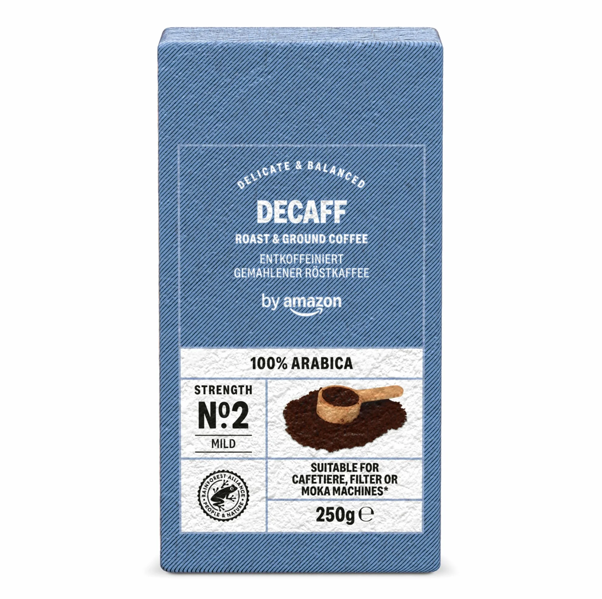 Amazon Descafeinado Café Molido Tueste Natural 100% Arábica 250g