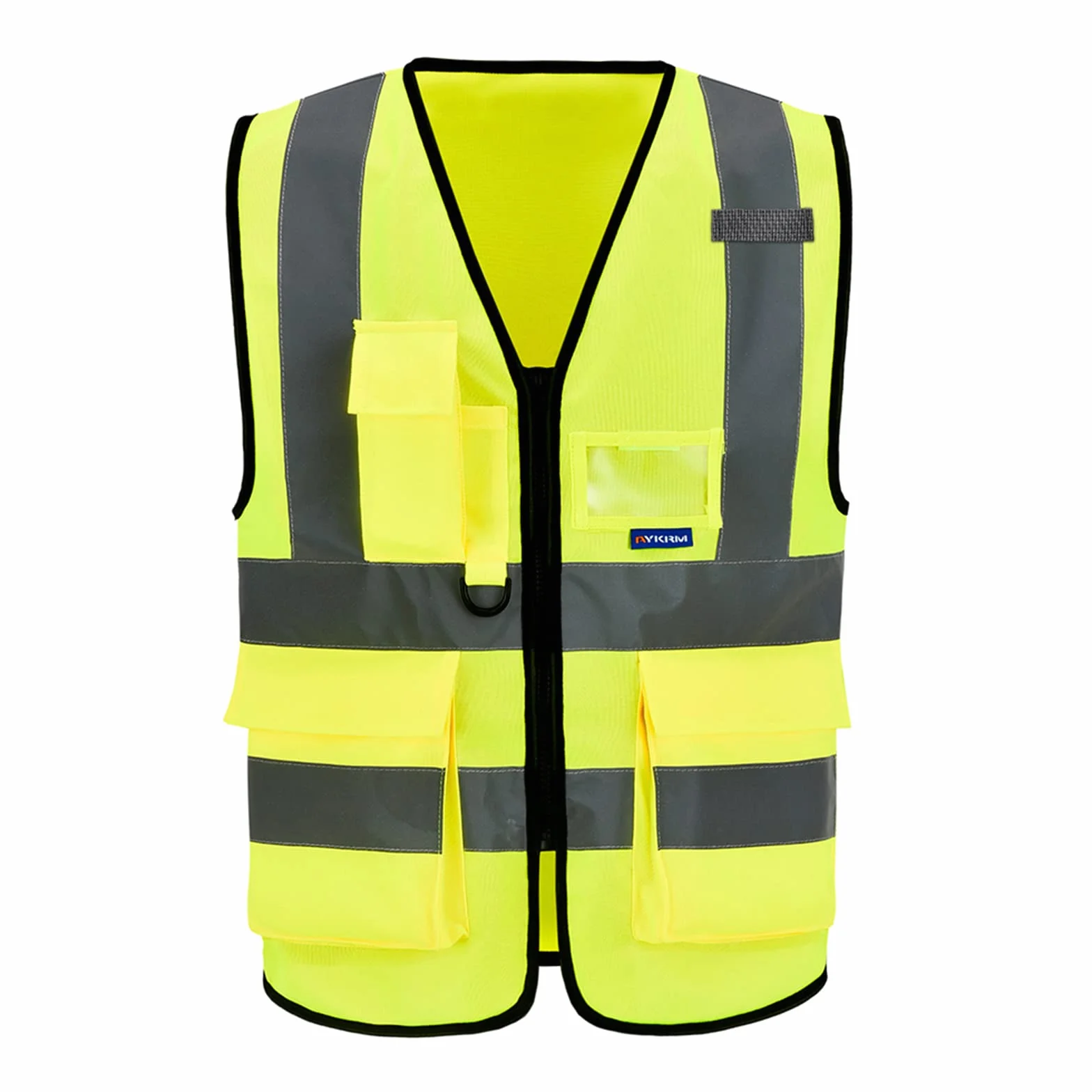AYKRM Chaleco de Seguridad Reflectante Alta Visibilidad Ropa de Trabajo Multibolsillos 21 Colores