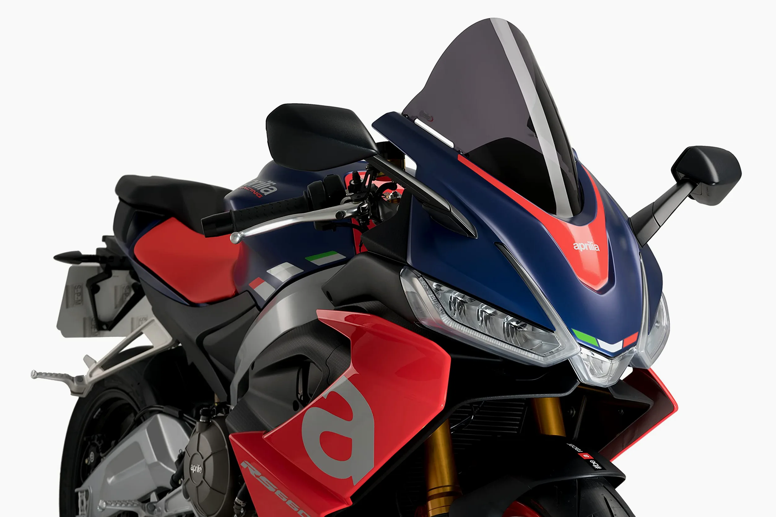 Puig 20571F Cúpula R-Racer Deportiva aerodinámica de Alto Rendimiento Fabricada en PMMA de 3 mm con diseño Racing optimizado para Mejorar protección y Estabilidad, Ahumado Oscuro