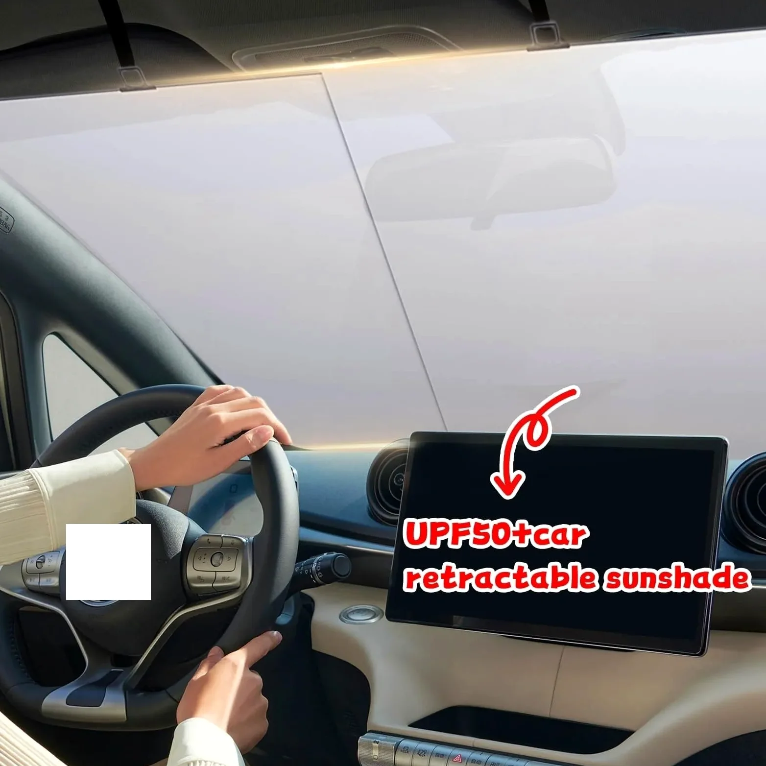 Parasol para Coche, Parabrisas Delantero Retráctil, Suministros De Verano Parabrisas para Coche