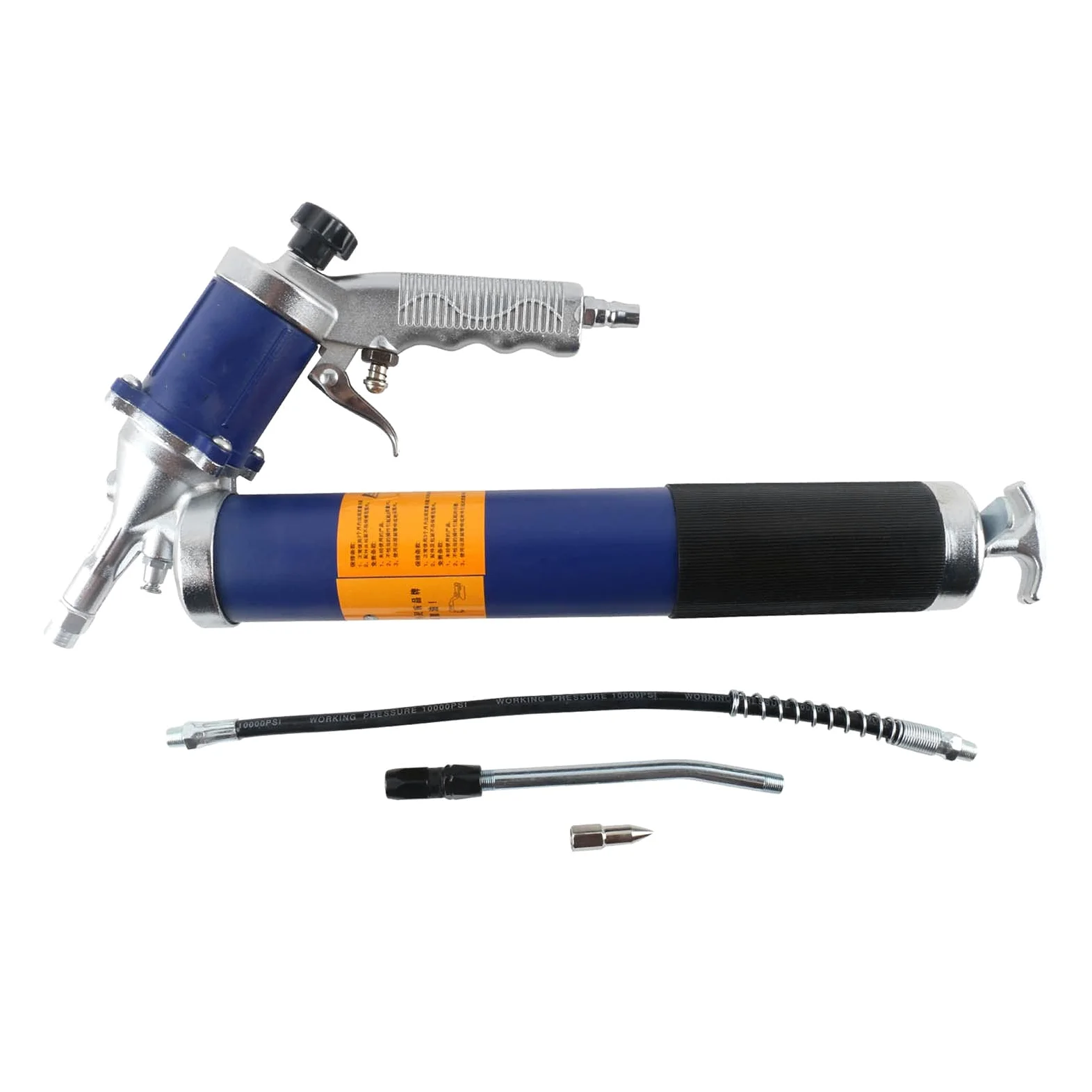Pistola de engrase Herramientas de Mano de la Grasa neumática de 600cc de Aire, for la Grasa del compresor y la Manguera selladora Fácil Almacenamiento y Transporte.