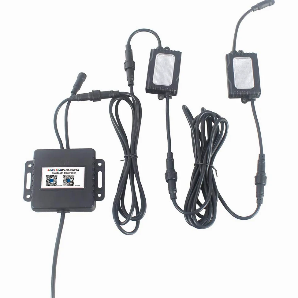 SXMA 8 Pods RGB Led Rock Luces Lampara Coche Camión Automóvil Impermeable Rock Luz Multicolor con Bluetooth Caja de Control para Offroad Barco Camión