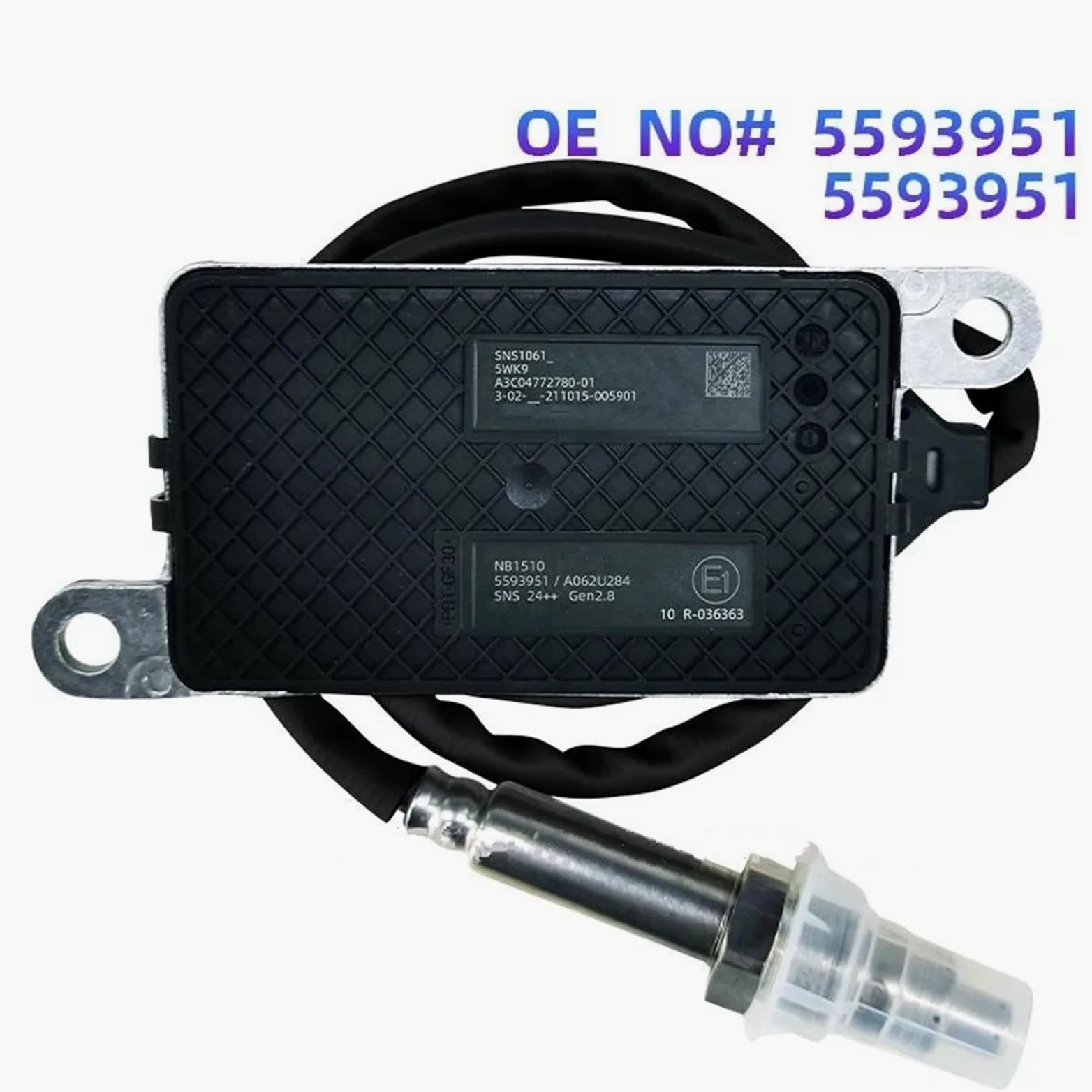 NOx Sensor Óxido Nitrógeno Sensor De Oxígeno Y Nitrógeno Nox 5593951 A062U284 NB1510 A3C0477270080-01 Para Cummins Camión CES 24V VAN