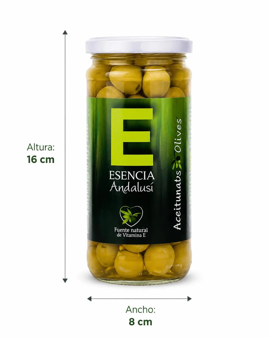 Aceitunas Manzanilla Extra con hueso Sabor Anchoa Esencia Andalusí Gourmet 700g (3 unidades)