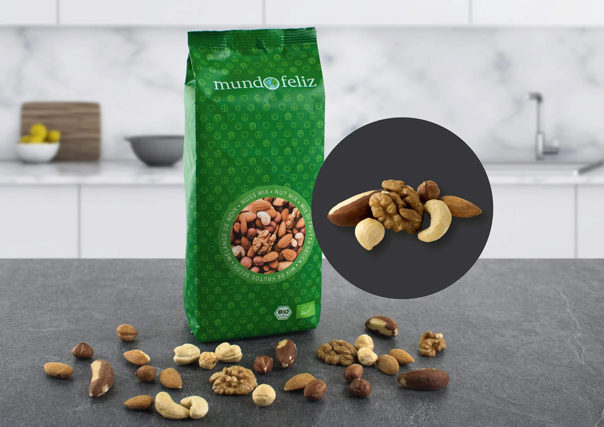 Mundo Feliz Cóctel de frutos secos ecológicos 2 bolsas 500 g