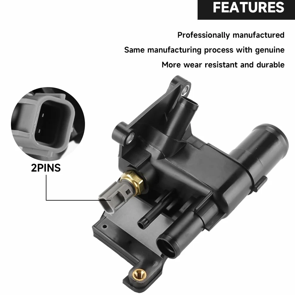 Conjunto de carcasa de termostato de refrigerante del motor, compatible con Mazda 3 2006-2013 para Mazda 5/6 2009-2013 para Mazda CX-7 2010-2012 - Reemplaza la pieza LF941517Z, 902690