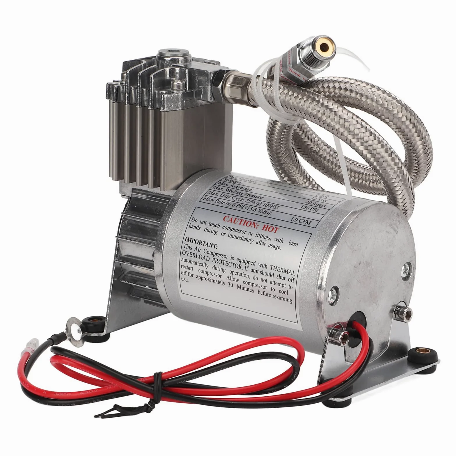 Compresor de Aire Universal, Compresor de Aire de Bocina de Tren, Compresor de Aire de 150 PSI 12 V 20 A para Vehículos, Yates y Barcos