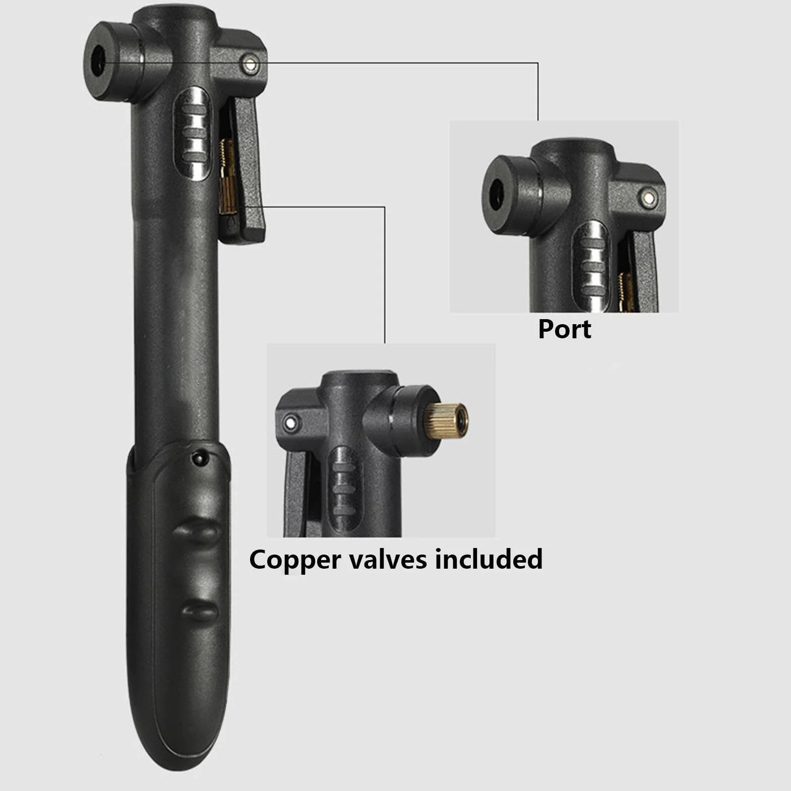Compresor de aire portátil, inflador de bomba de aire para bicicletas - Compresor de aire ergonómico,Inflador de neumáticos Bombas de piso compactas de larga duración Inflado eficiente para automóvile
