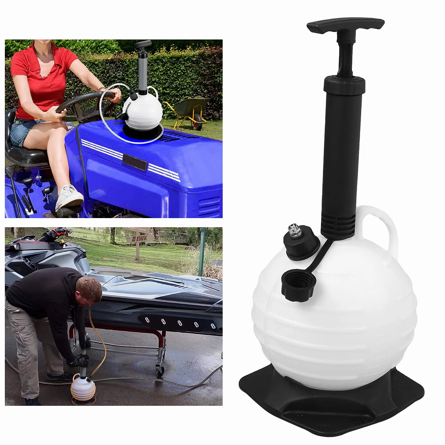 Extractor De Aceite Al Vacío Vomeko 6L, Extractor De Fluidos Para Automóviles, Bomba Manual De Fluidos De Plástico, Cortacésped Para Motocicletas Para Automóviles.