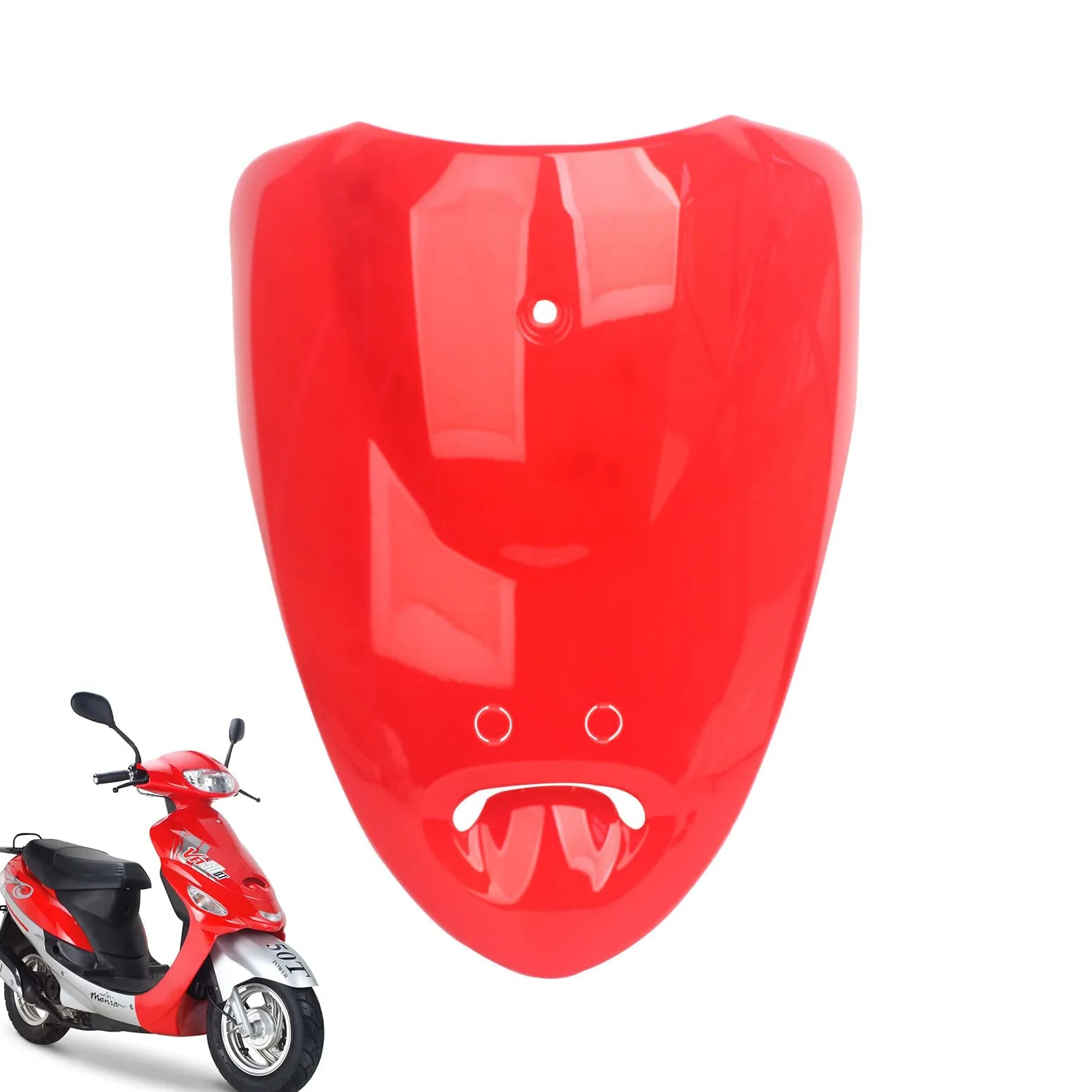Minho Panel de Cubierta Frontal Rojo para Motocicleta, Apto para ciclomotores Chinos GY6 50 CC, Scooter, Taotao 50 ATM, Partes del Panel del Cuerpo