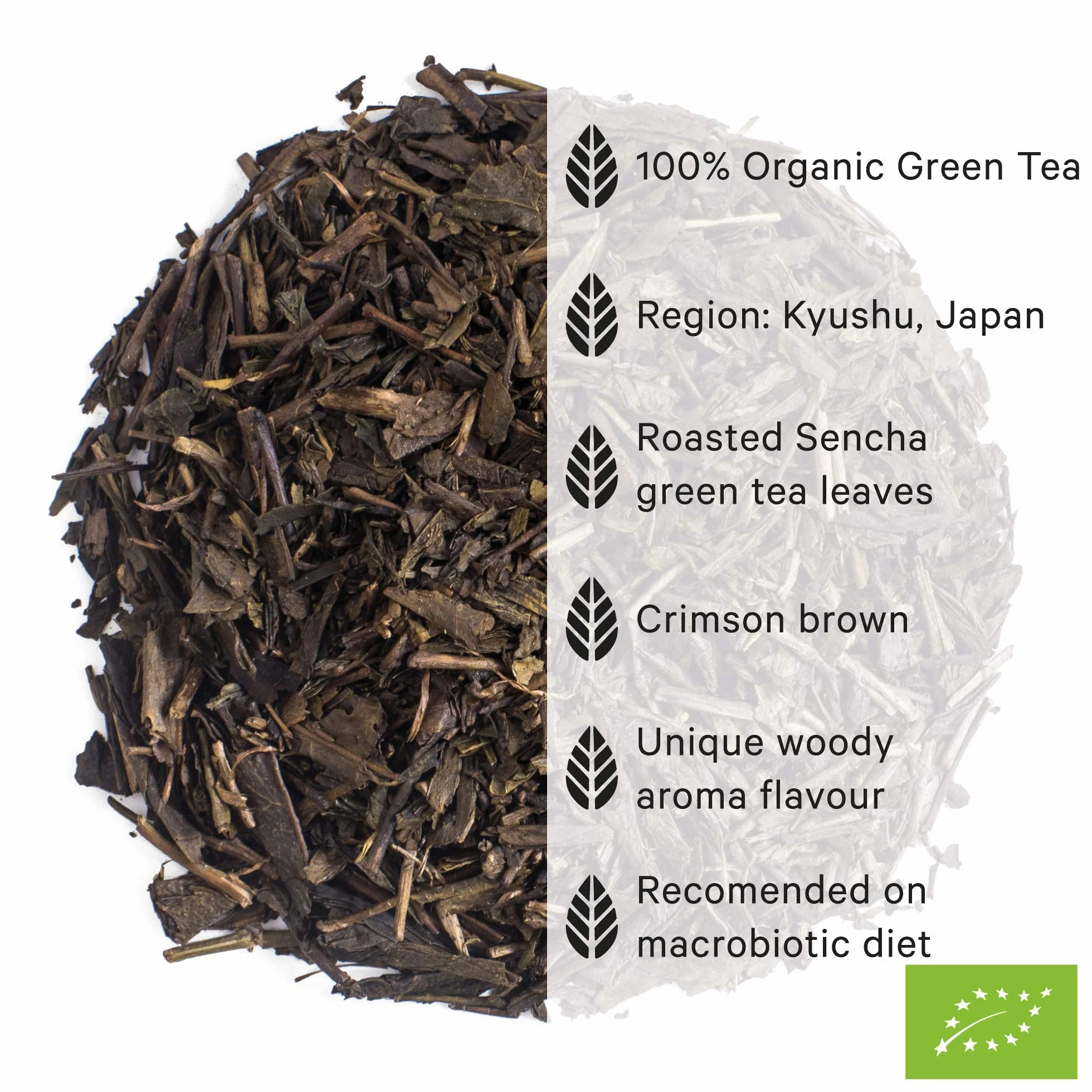 Moya Hojicha Té Verde Orgánico en Hojas Sueltas 60g Lata de Té