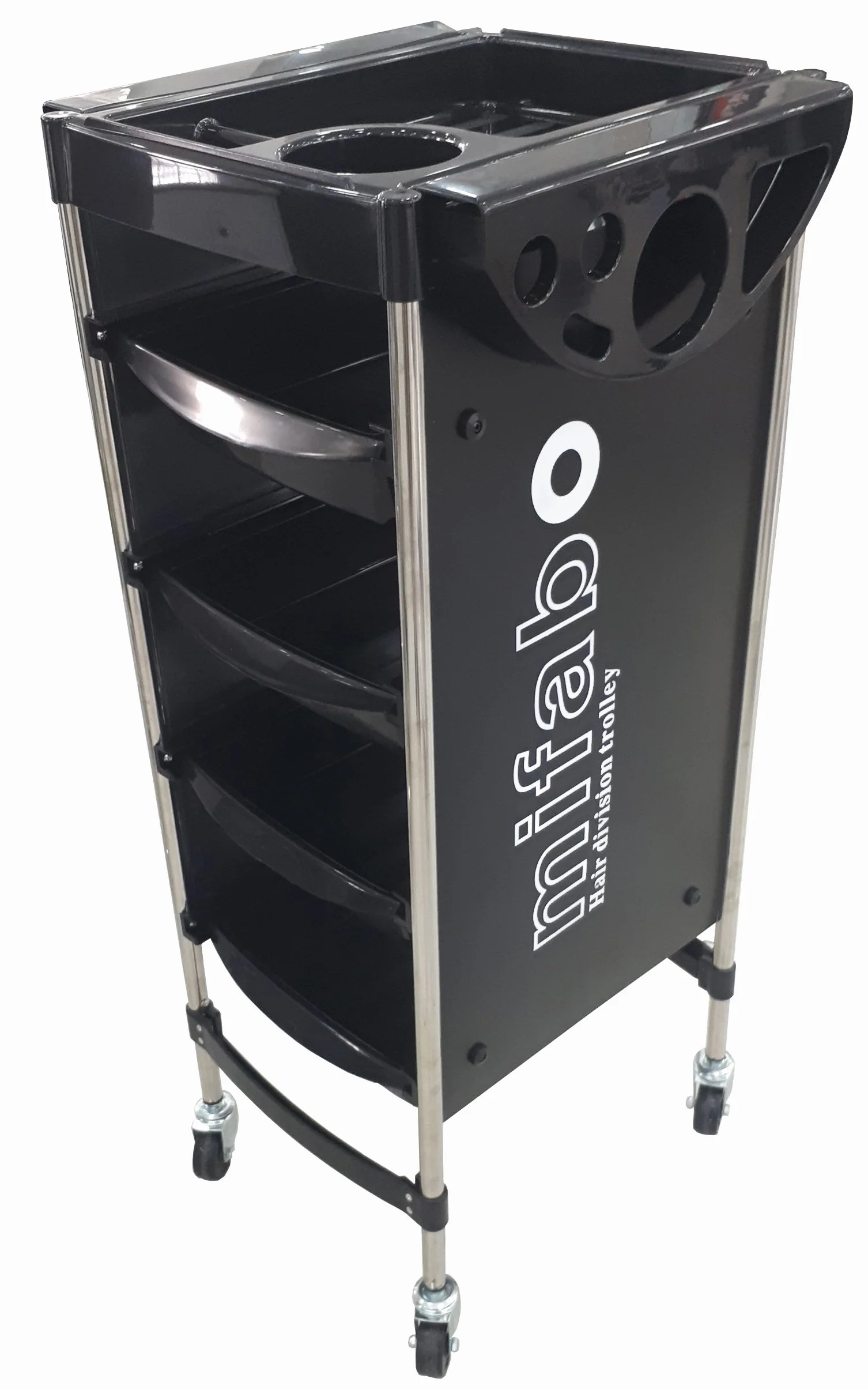 Carrito con Ruedas CR-35 Negro para Peluquería y Salón