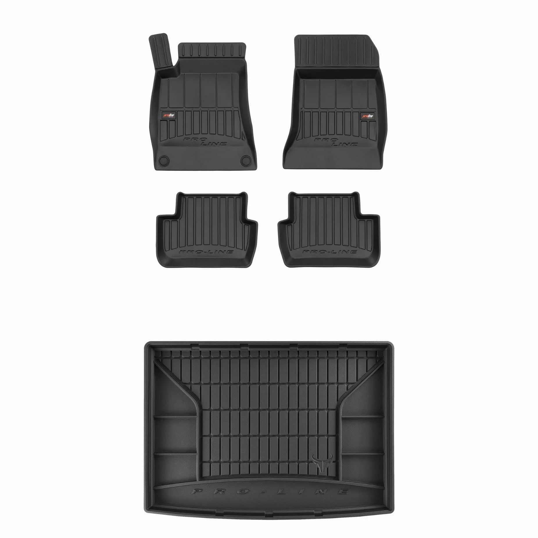 FROGUM ProLine 3D Un Juego de Alfombrillas de Goma para Coche y cubeta Maletero exclusivas Alfombras para Mercedes-Benz Clase B W246 2011-2018 | Los Bordes más Altos