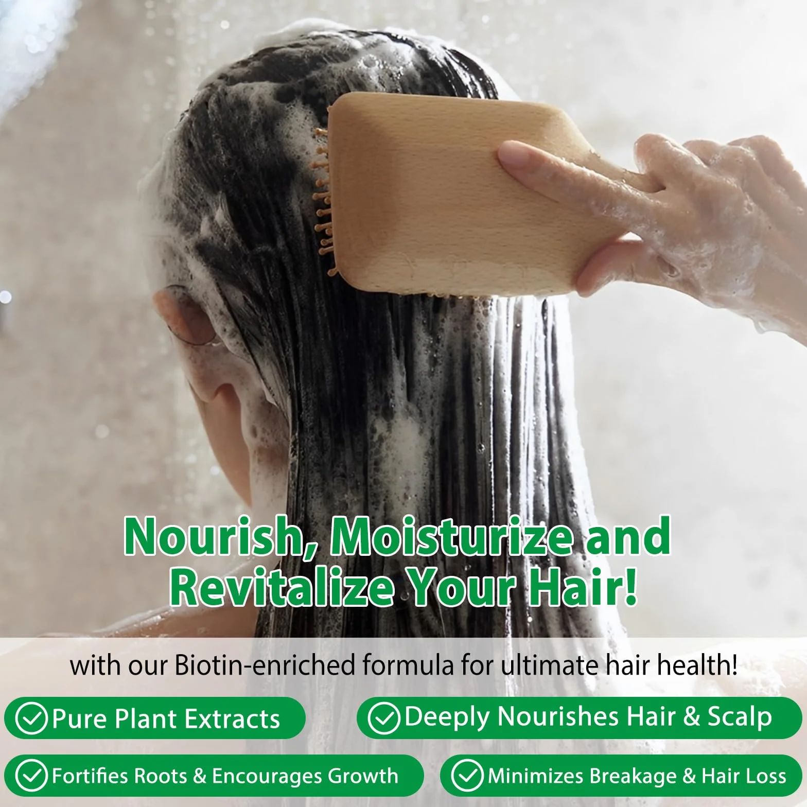 Batana Herbal Champú para adelgazamiento del cabello, 300 ml, Romero, Aceite de Argán y Biotina de Cebolla