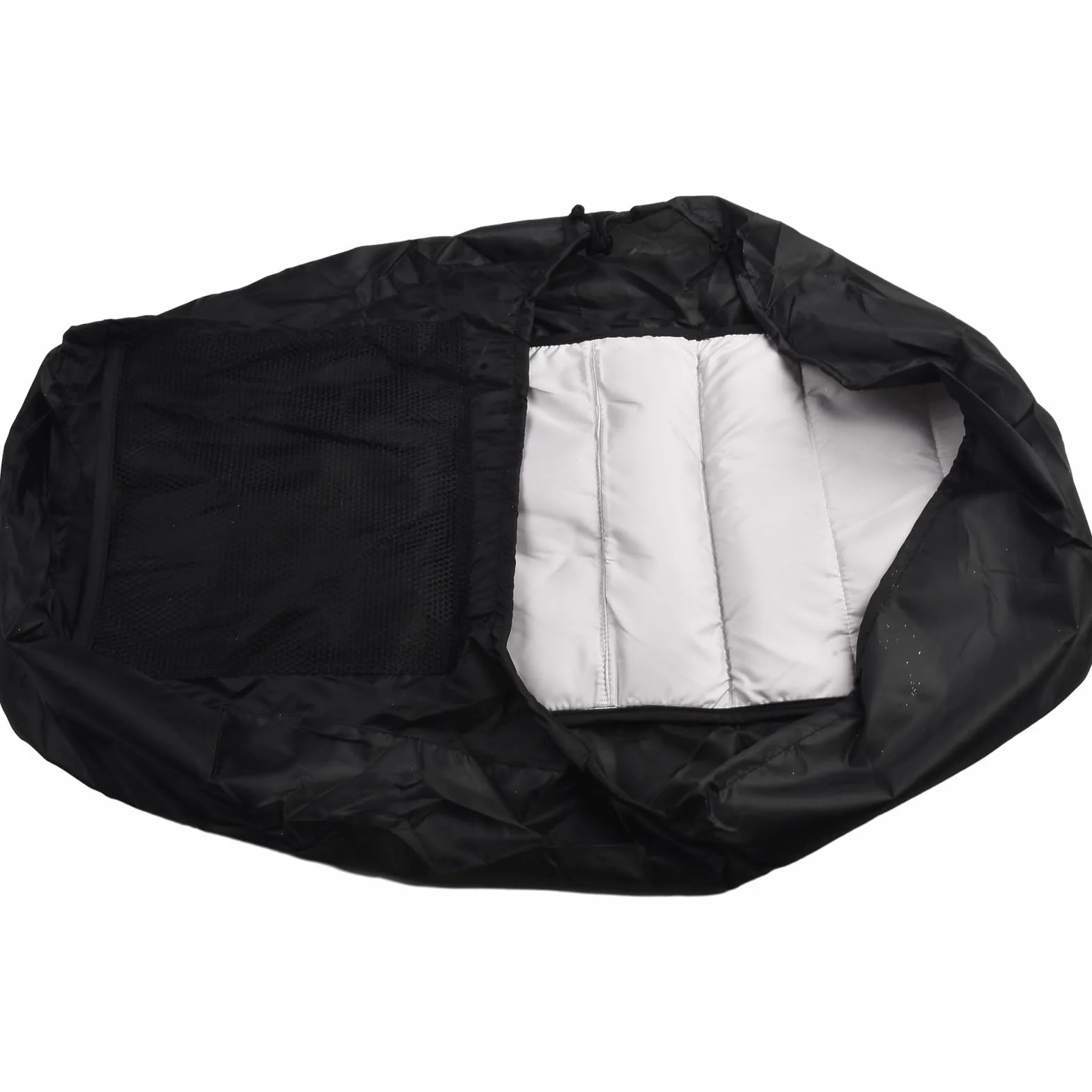 Funda para asiento de tractor con tela impermeable, cordón elástico y bolsillos traseros para cortacésped y tractores agrícolas (gris)