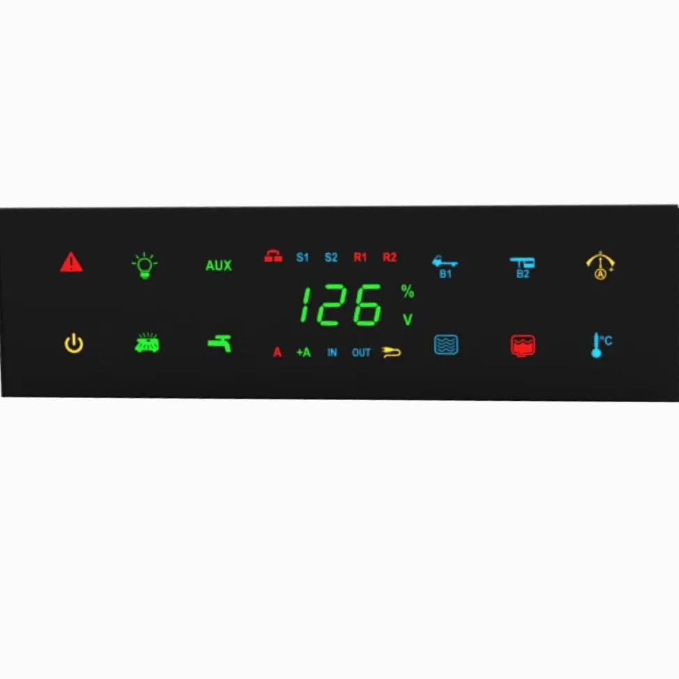 pro-Styling Nordelettronica Panel de control NE266 con vidrio negro para autocaravana, caravana y barco