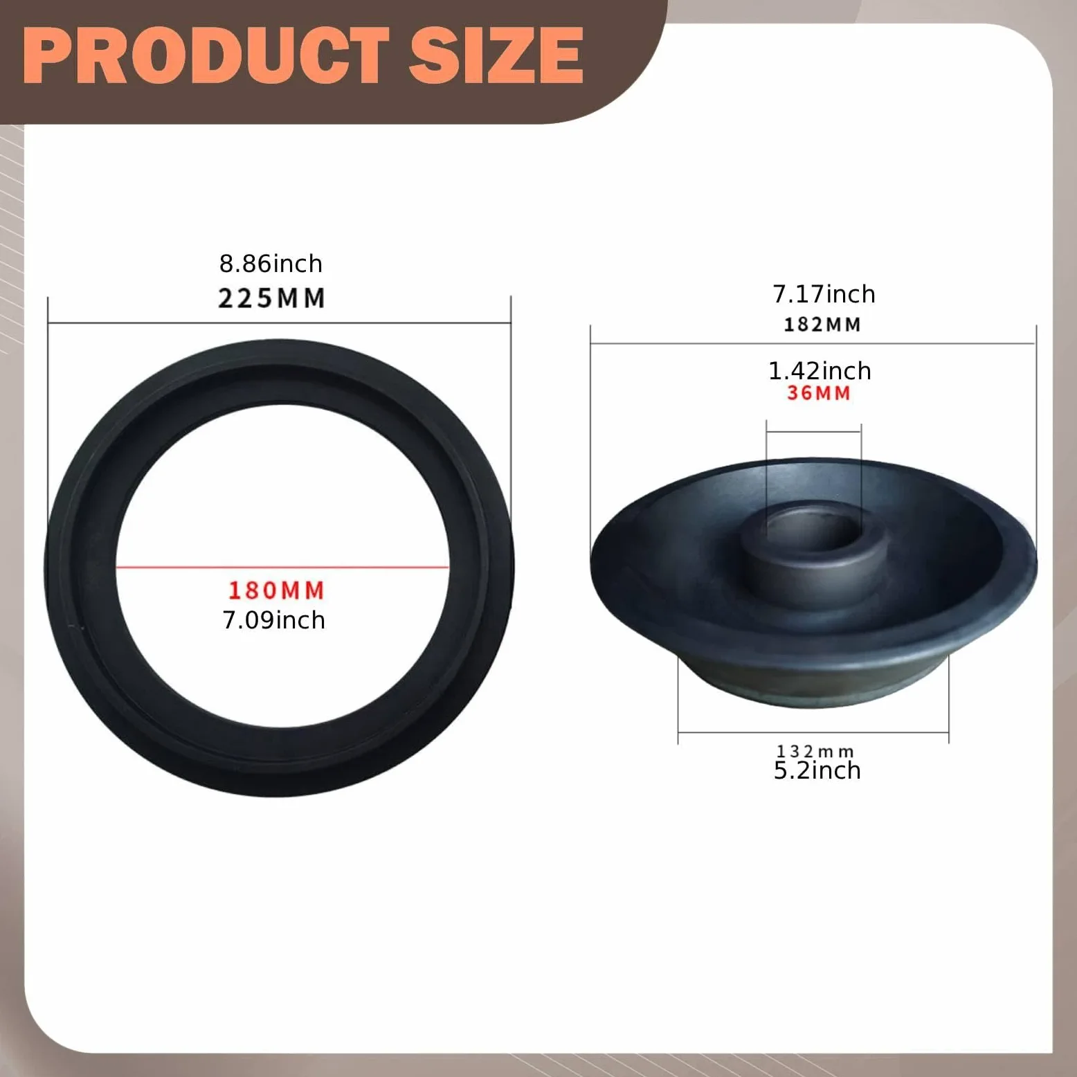 Oshhni Máquina equilibradora ruedas con cono, máquina equilibradora ruedas con cono, reparación neumáticos con cono, pinza acero al carbono, Cono de 36 Mm