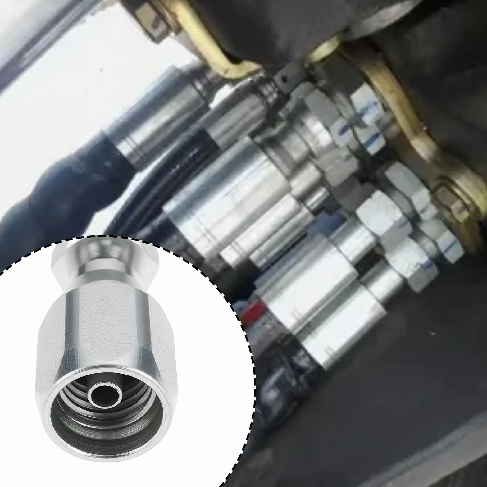 OTOTEC accesorios de manguera hidráulica reutilizables BSP 1/4 pulgadas R1T 1SN