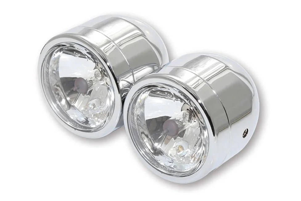 SHIN YO Doble foco cromado, 2x H4 55/60 (Chrome)