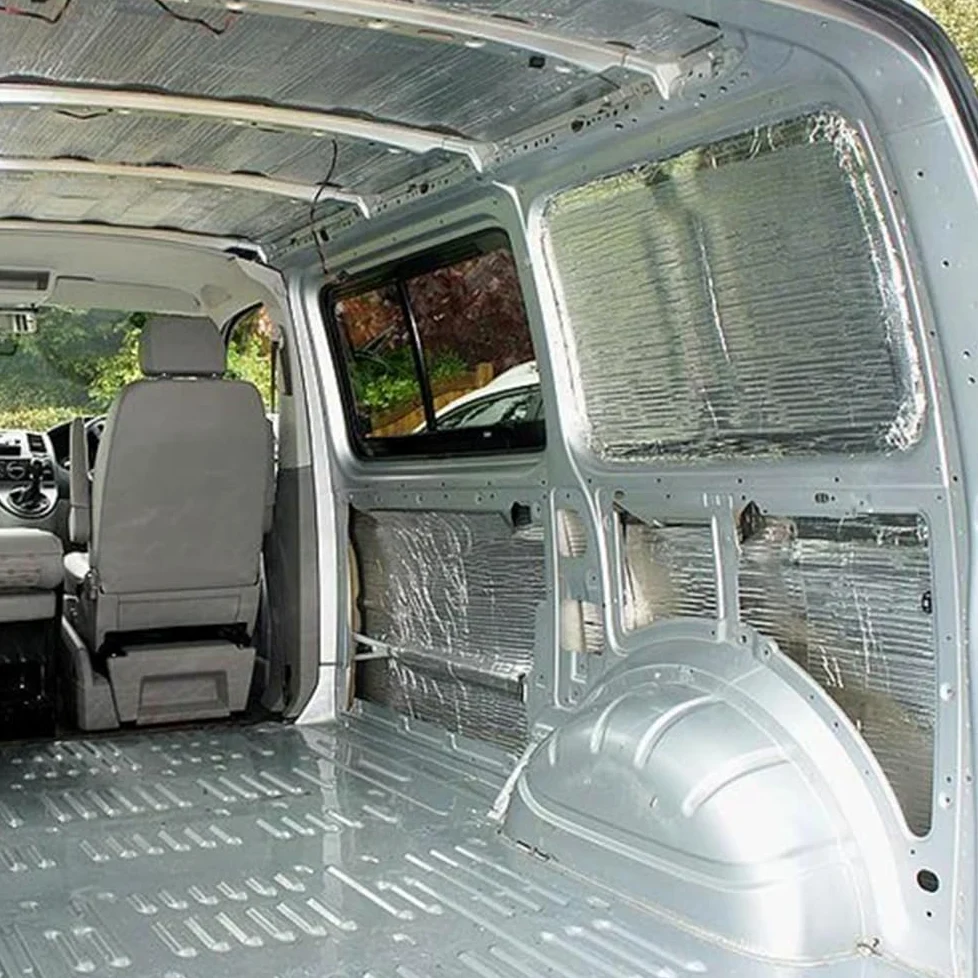 Aislante térmico y acústico para coches, caravanas, furgonetas, camper (2,5 m x 1,20 m) - Aislamiento con cara autoadhesiva para fácil colocación