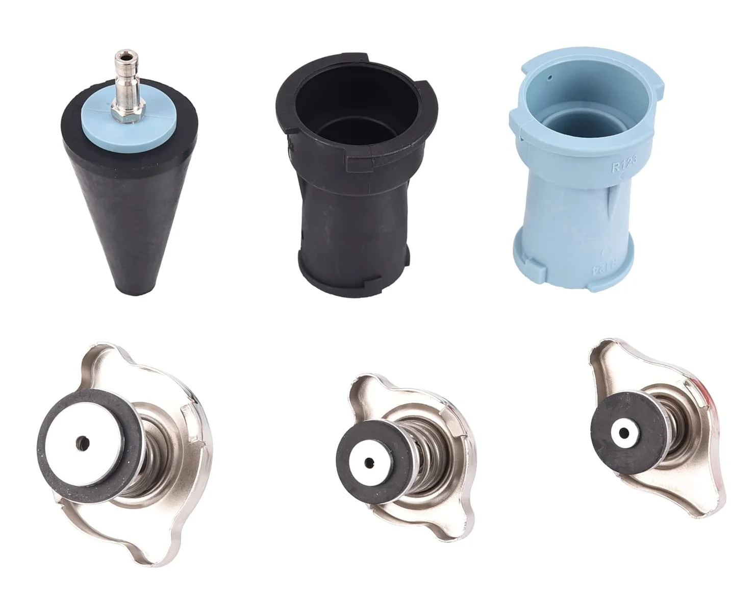 Kit de comprobador de presión del radiador del sistema de enfriamiento de 28 piezas, comprobador de presión del refrigerante del radiador, comprobador de detector de fugas de agua del automóvil, co