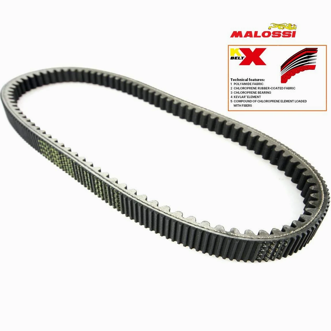 Correa de transmisión Malossi para scooter Aprilia 200 Atlantic 4T Lc 824x22x13