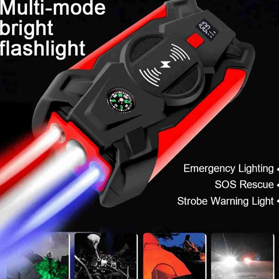 Arrancador de Batería de Coche Almalux Q-X7 – 26000 mAh, Compresor de Aire y Cargador Inalámbrico