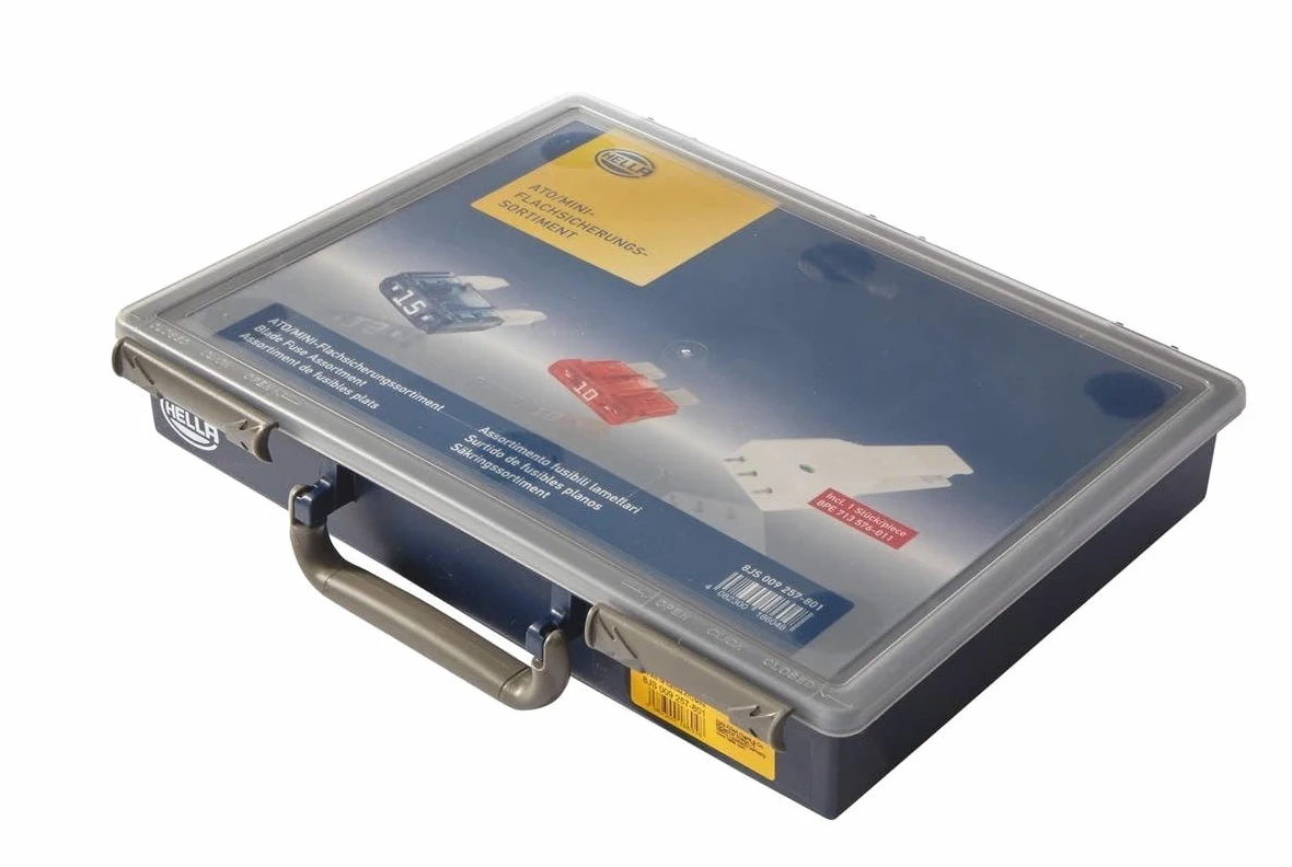 HELLA 8JS 009 257-801 Juego de fusibles - ATO(2A-40A)/MINI(2A-30A) - 10/15/2/20/25/3/30/4/40/5/7.5A - Juego