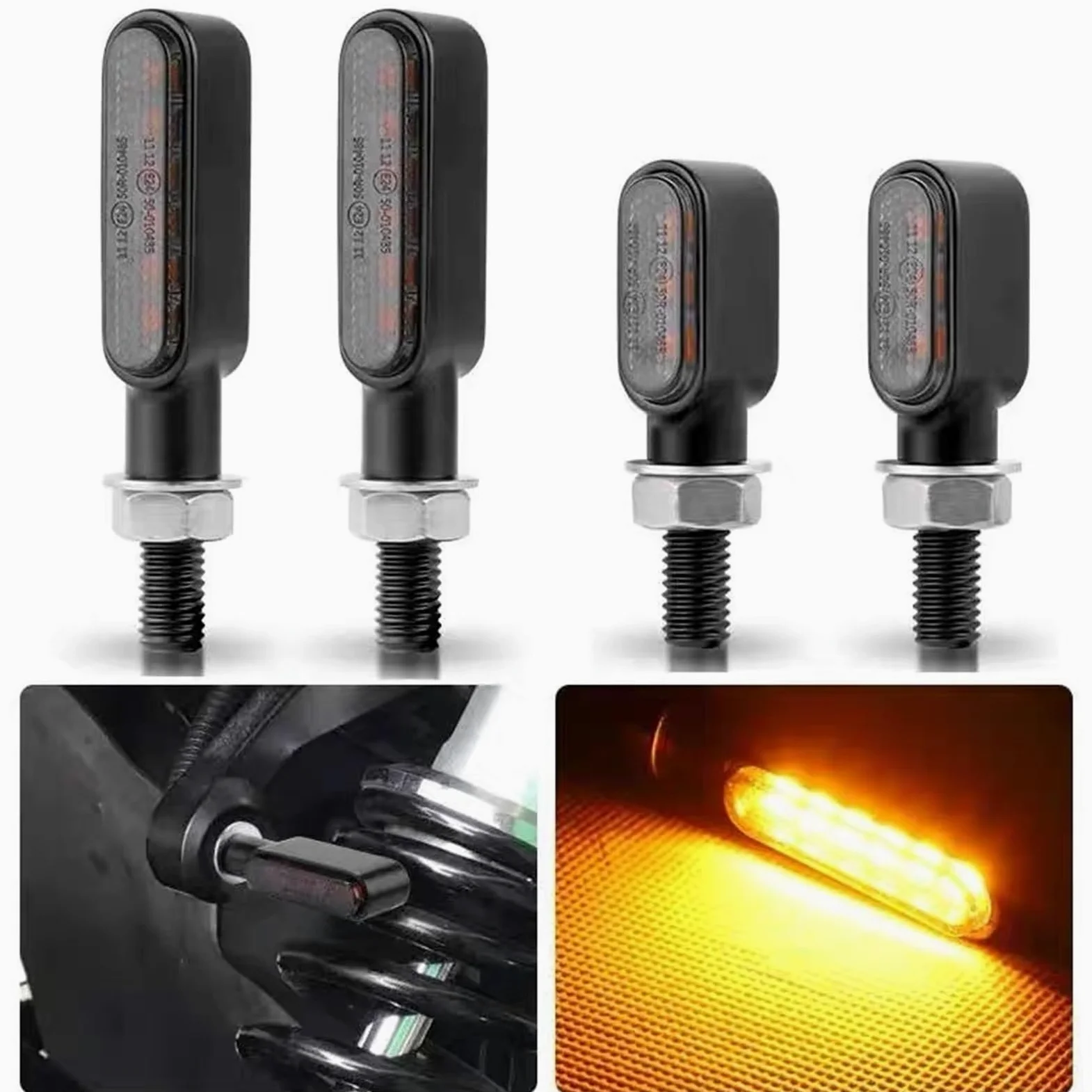 Luces de señalización Luz De Señal Giro Motocicleta | Luz de señal de giro para motocicleta, lámpara intermitente con indicador intermitente de Moto de 12V(3 LED and 6 LED)