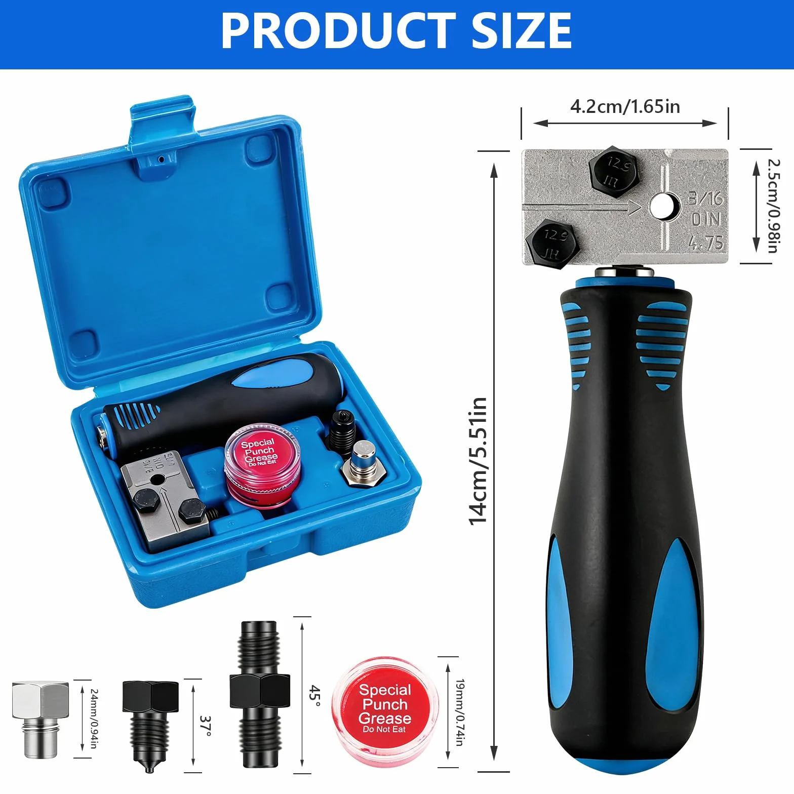 Herramienta de abocardado de tuberías de freno para abocardados DIN doble universal, kit de herramientas de abocardado para tuberías de freno de automóvil, herramienta de abocardado para