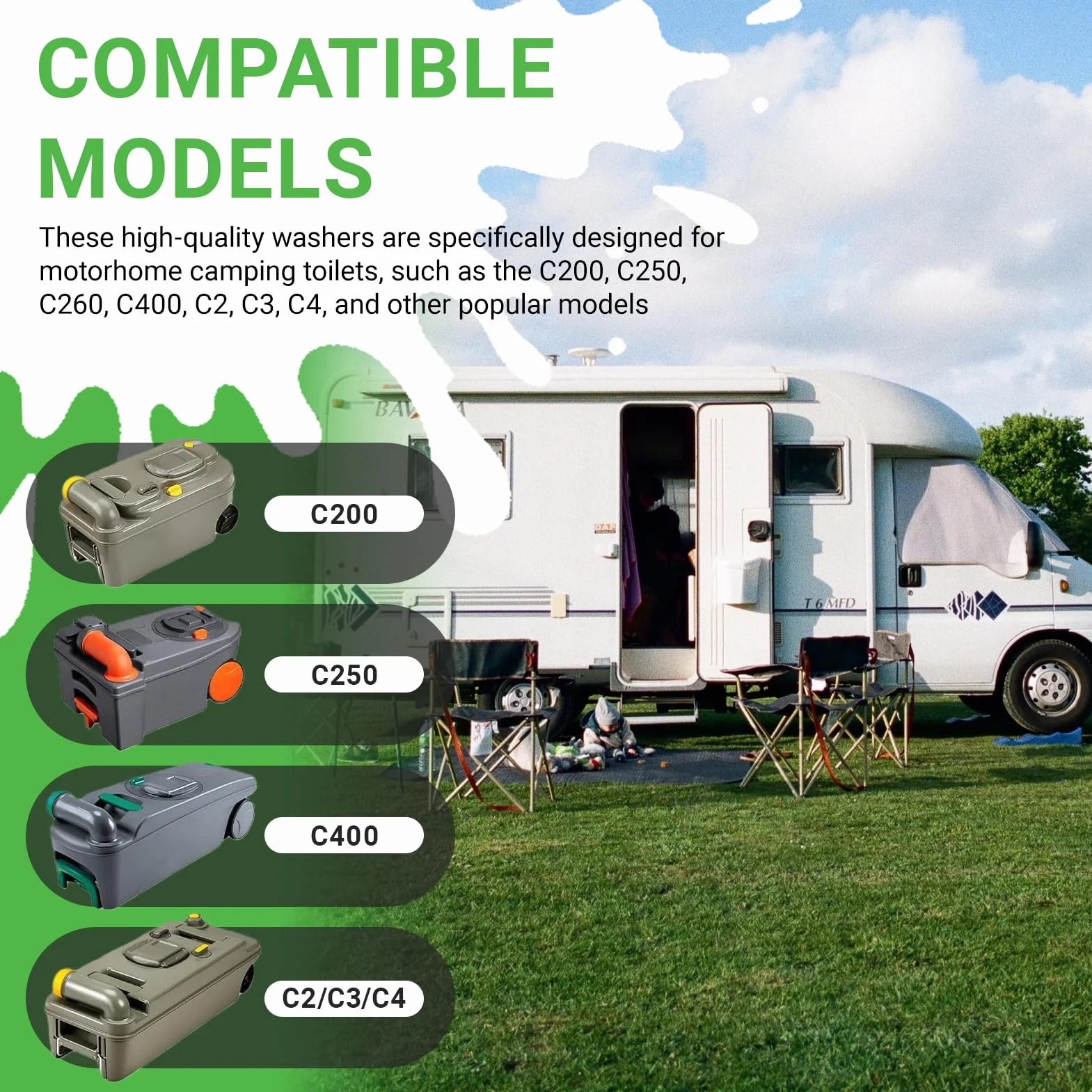 2 Piezas Junta de Silicona Inodoro para WC Thetford C200 C250 C260 C400 C2 C3 C4, Arandela Válvula de Descarga, Para Autocaravanas, Junta wc Thetford, Furgonetas Camper y WC Portátiles Camping
