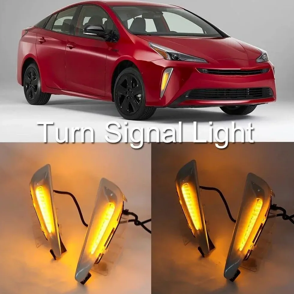 Luz Niebla Conjunto Luces Diurnas LED DRL Faros Antiniebla Para Toyota Para Prius 2019 2020 2021 2022 Luces Antiniebla Coche