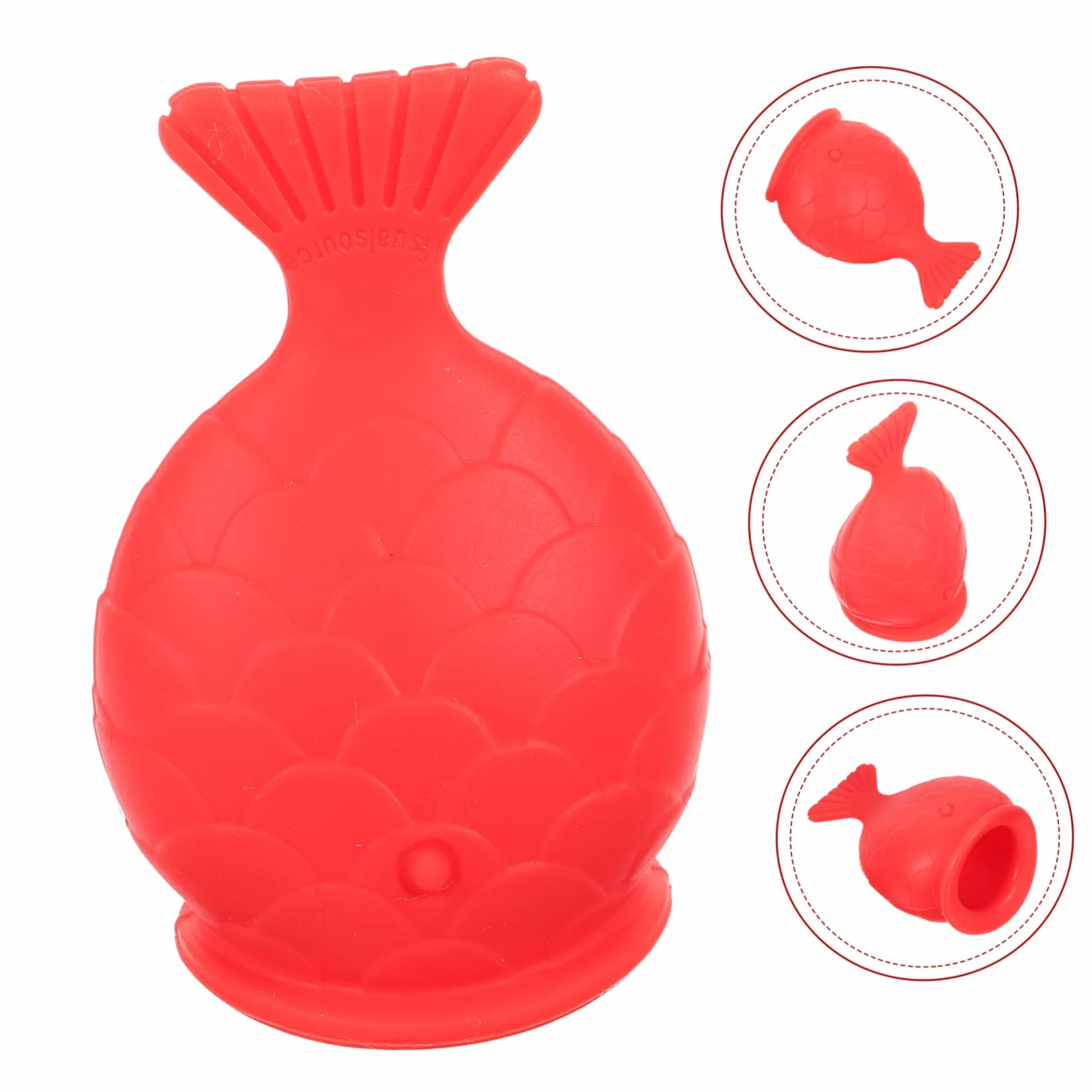 Potenciador de Labios de Silicona Reutilizable Diseño Pez Aumentar Volumen