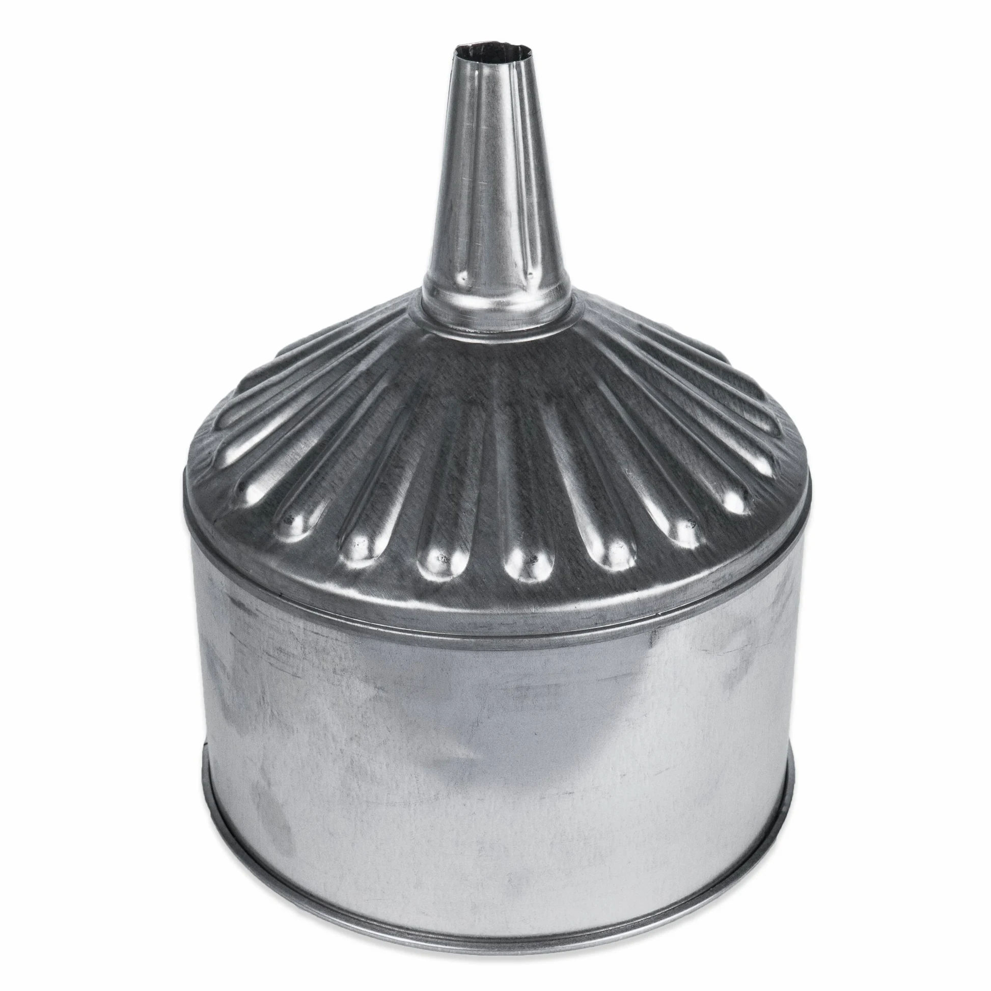 WirthCo 94463 King 8 Quart, Embudo de Salida Central de 9 Pulgadas con Filtro de latón extraíble, galvanizado, Resistente