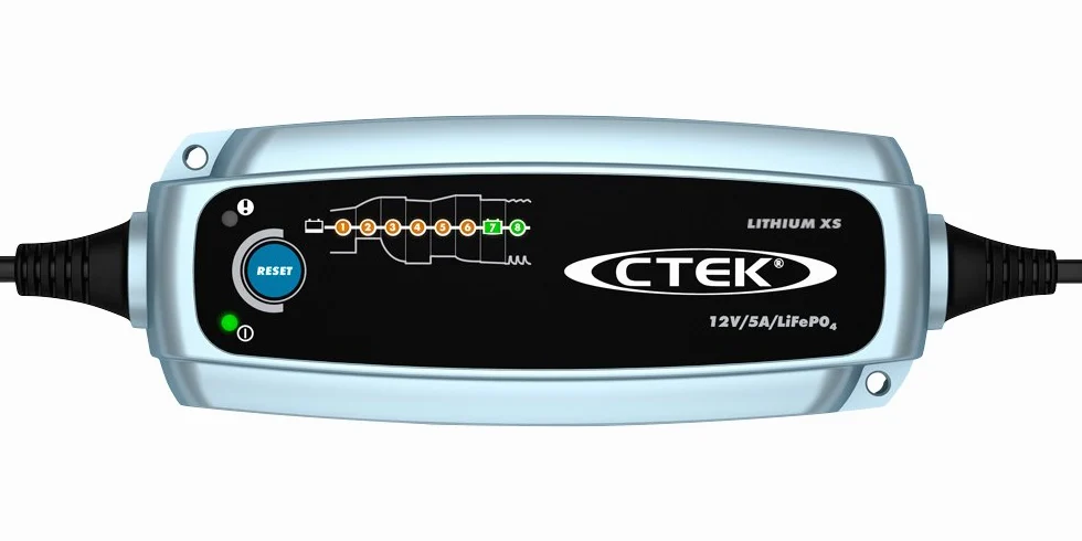 CTEK Lithium XS Cargador Batería 12V 5A LiFePO4 Litio Inteligente Mantenedor Connect and Forget