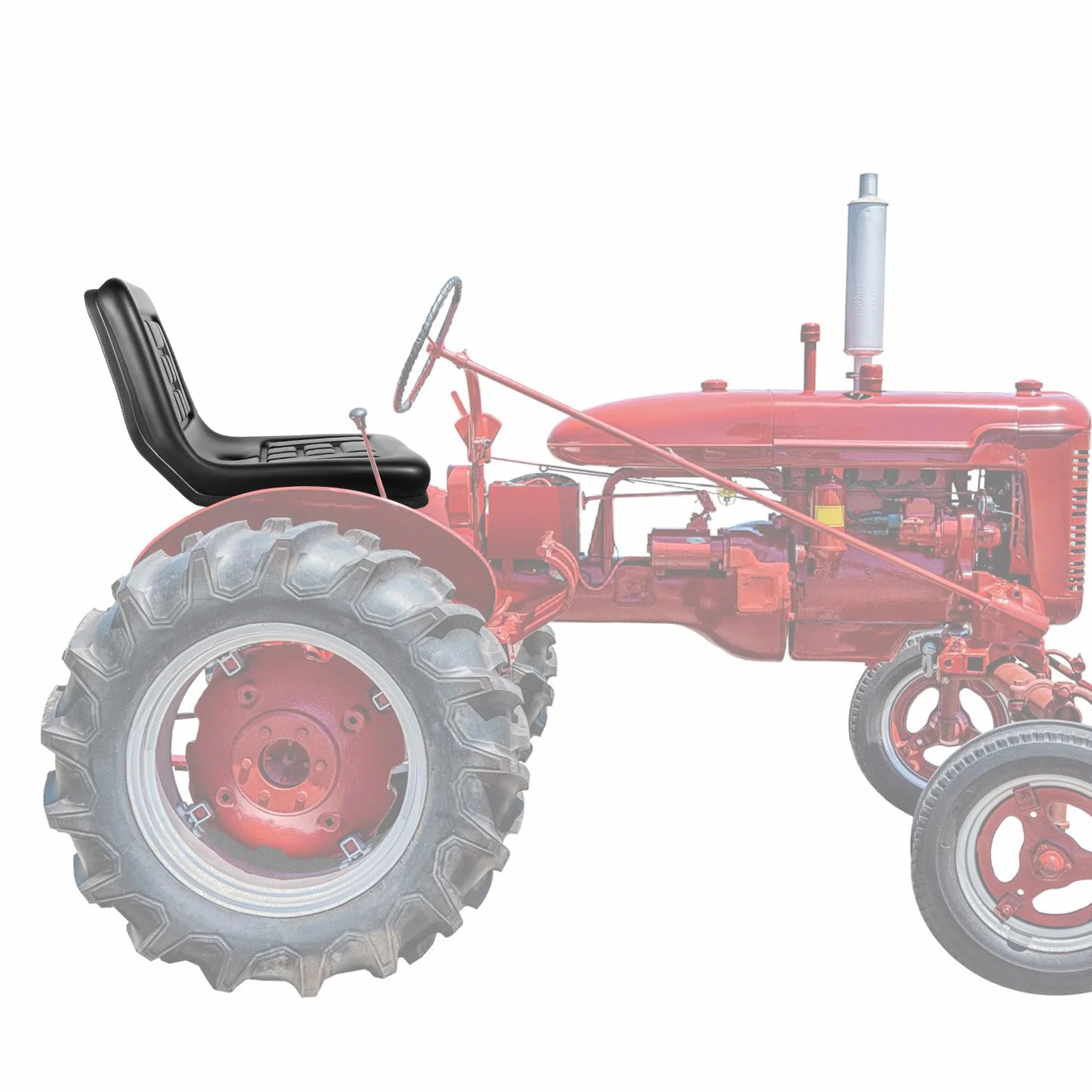 Asiento universal ajustable para carretilla elevadora tractor remolque 100 kg capacidad carga orificio drenaje