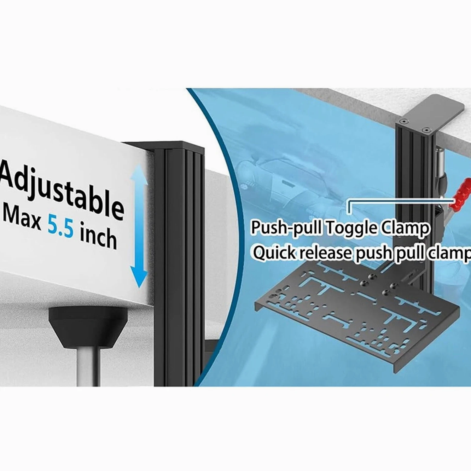 Pinzas de pistones de freno Ajuste para Logitech G Driving Force Shifter Universal escritorio montado accesorio de escritorio simulación soporte de carreras