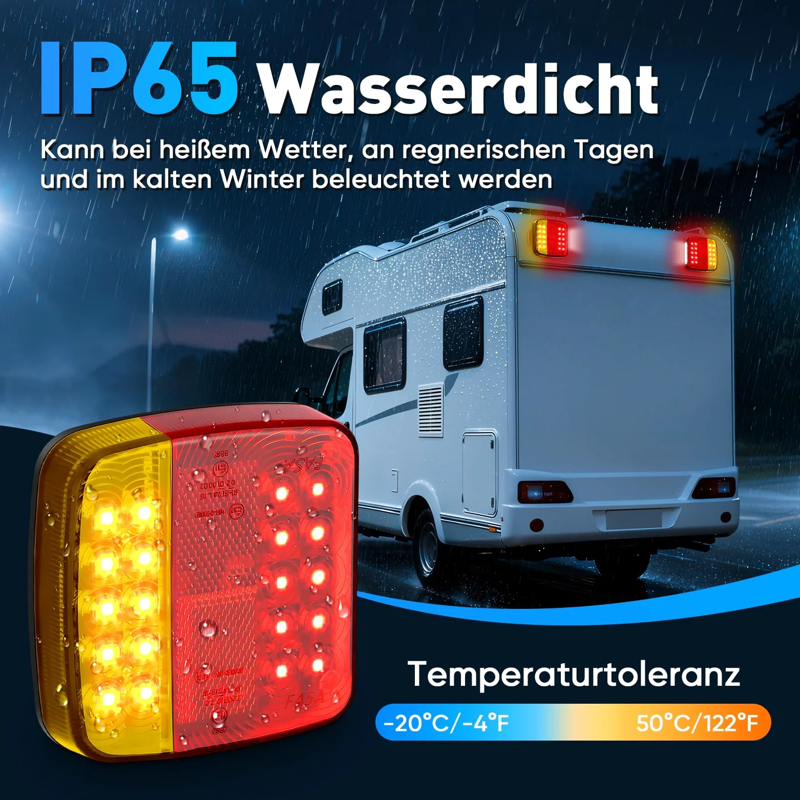 BlumWay Luces magnéticas inalámbricas para remolques, transmisores mejorados de 2,4 GHz con batería de 2000 mAh, kit de iluminación para camiones, barcos, autocaravanas, vehículos, caravanas