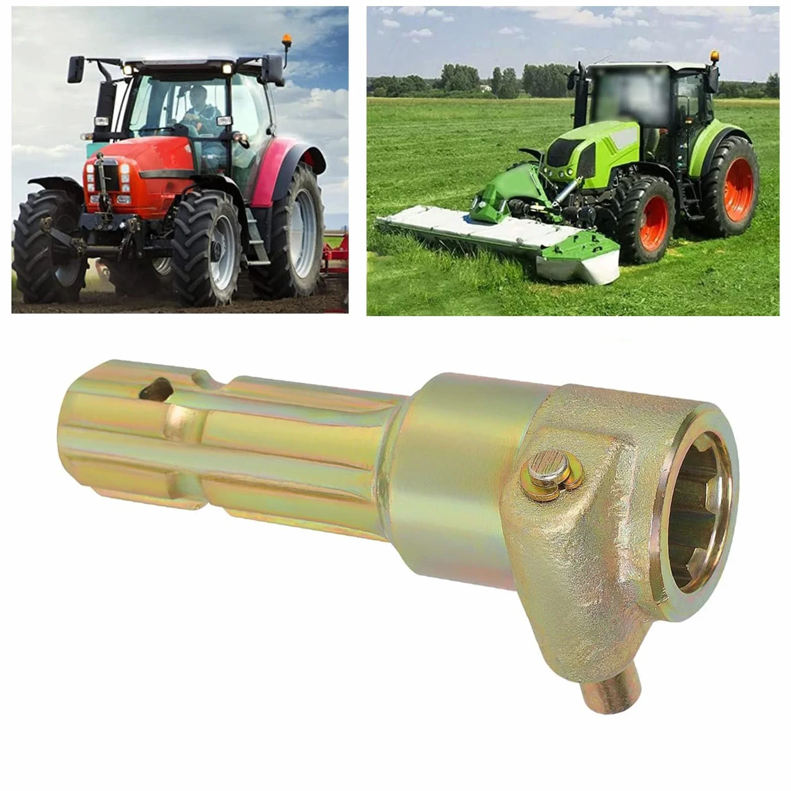 Adaptador PTO para Tractor 1 3/8 Pulgadas 6 Estrías Hembra y Macho Extensor