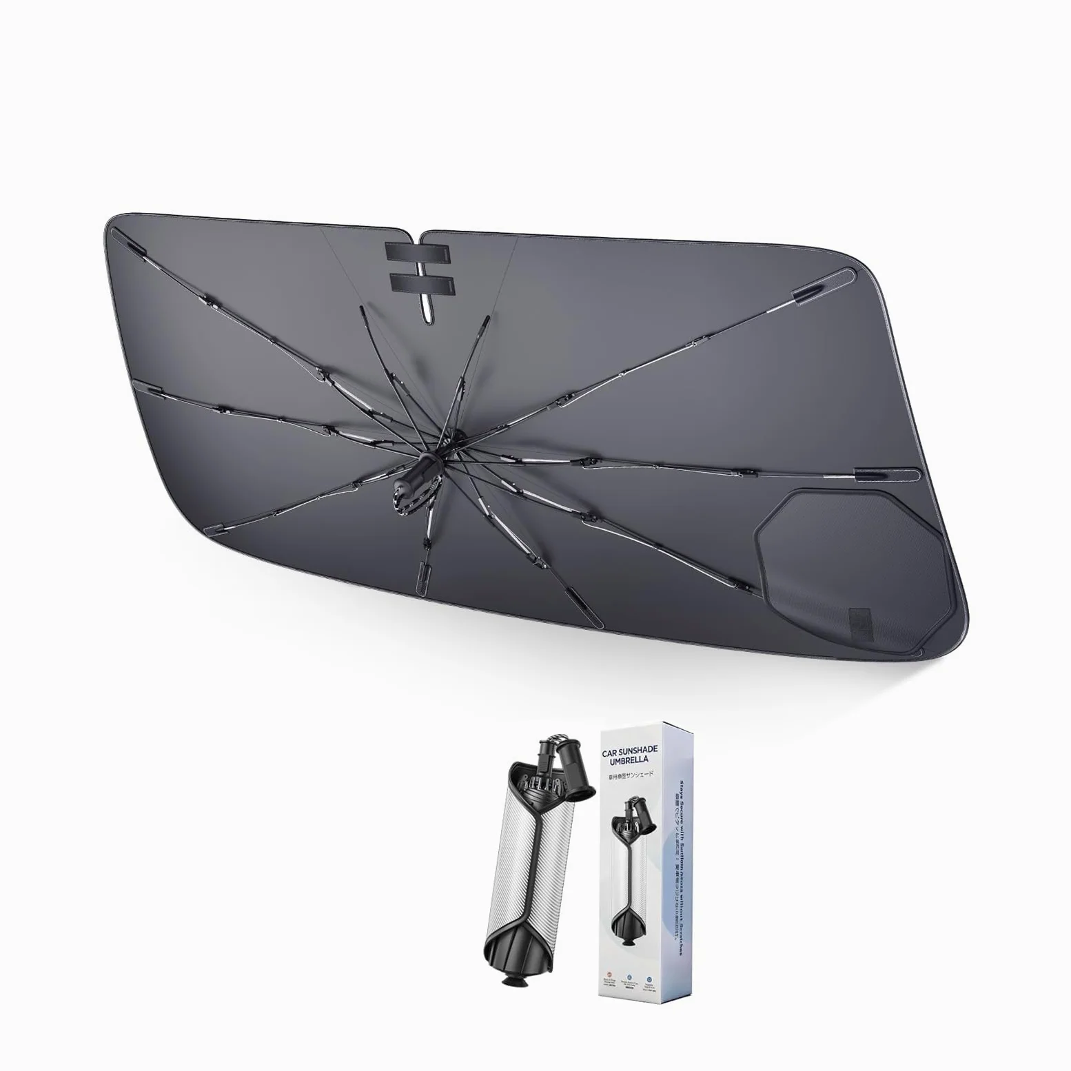 LUWU [Mejorado] Parasol Coche para Ford Kuga 3 MK3 ST Line 2020-2025 2026 Parasol Parabrisas Delantero Plegable Tipo Paraguas, Bloqueo de Rayos UV y Calor Accesorios Interiores Kuga 3