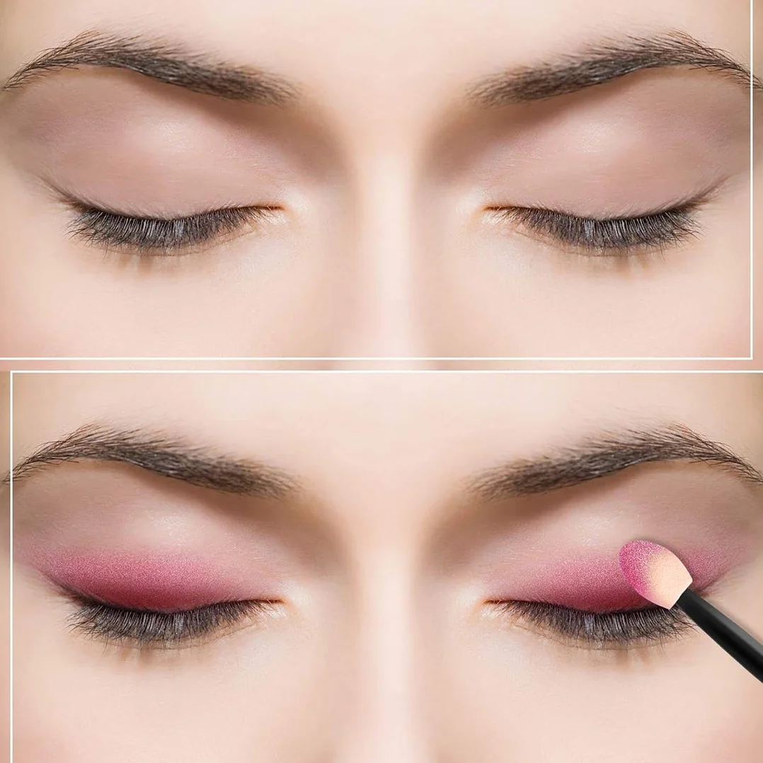 50 Piezas Aplicador de Sombra de Ojos, Pinceles de Espuma Desechables para Maquillaje