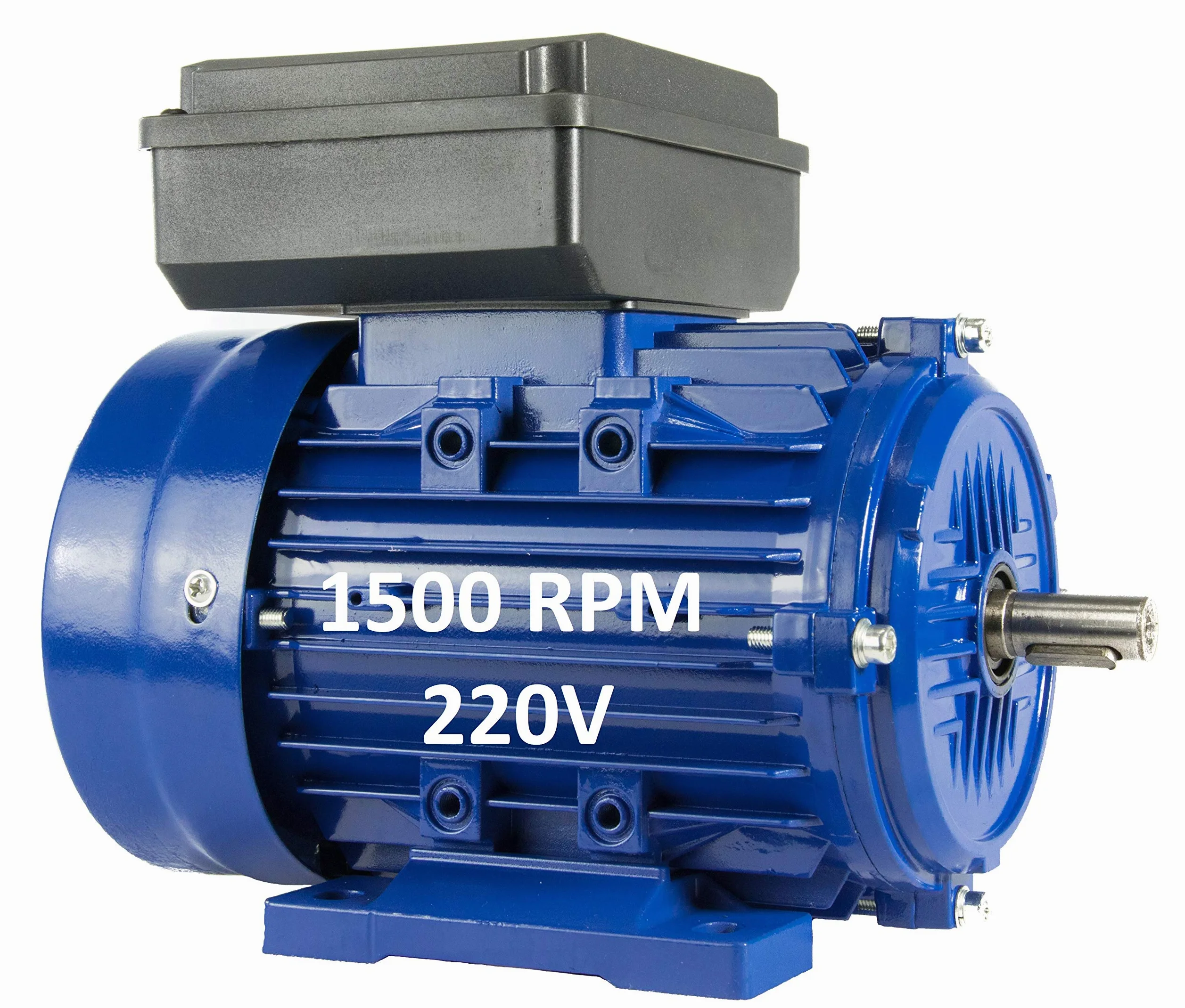 MOTOR ELECTRICO MONOFASICO 0,55KW / 0,75CV 220V 1500RPM B3 / PATAS TAMAÑO 80 - EJE 19mm ALTO PAR DE ARRANQUE ALREN