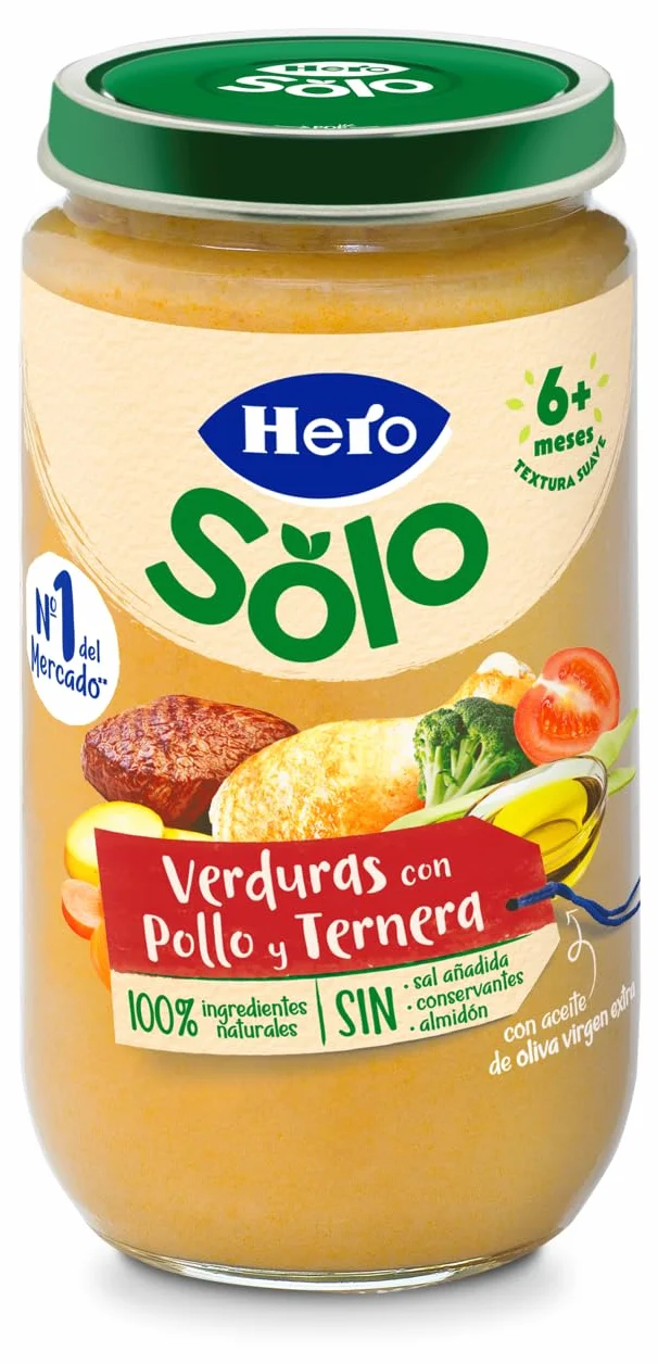 Hero Baby Tarritos de Verduritas con Pollo y Ternera 6+ Meses 235g