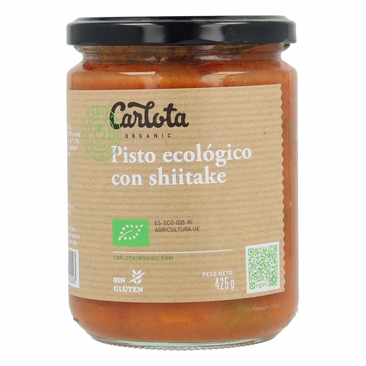 Pisto Ecológico con Shiitake 425gr Carlota Organic (3 Tarros)