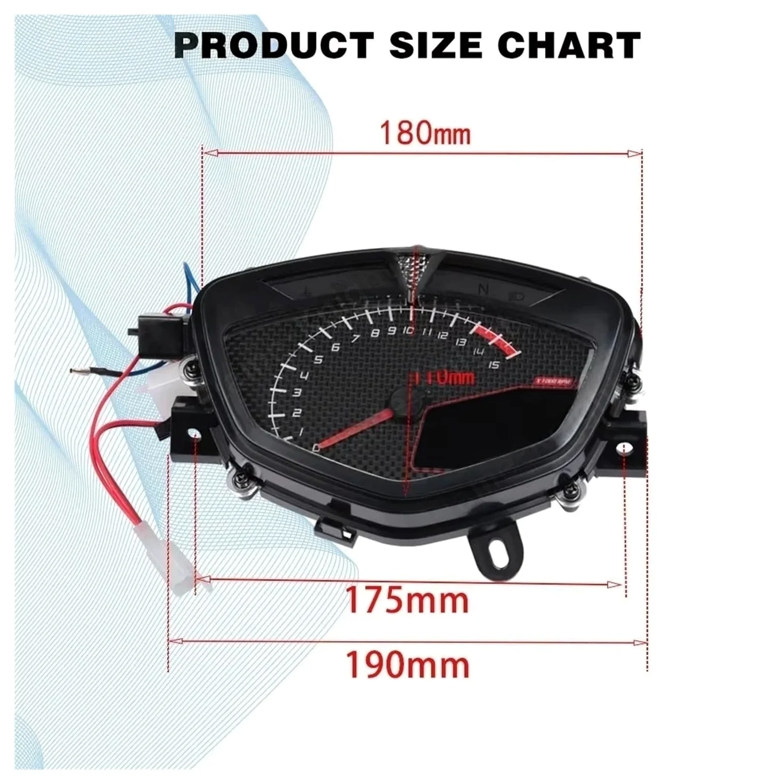 Tacómetro Digital para Motocicleta, Odómetro Y Velocímetro para Ya&maha 135 LC V1/Jupiter MX Sniper, Medidor UMA Velocímetro Tacómetro